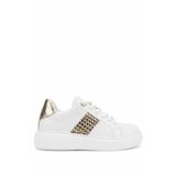 Tamer Tanca Kadın Suni Deri Beyaz Sneakers & Spor Ayakkabı 735 04 BN AYK SK25-26 BEYAZ/DORE