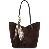 Tamer Tanca Kadın Suni Deri Kahverengi Süet Kol Çantası 921 26763 Bn Canta Y/24 Kahve Suet - En:34 cm Boy :35 cm Genişlik:12 cm Askı Sapı:120 cm