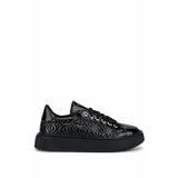 Tamer Tanca Kadın Suni Deri Siyah Rugan Sneakers & Spor Ayakkabı 817 9878 BN AYK SK25-26 SIYAH RGN