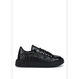Tamer Tanca Kadın Suni Deri Siyah Rugan Sneakers & Spor Ayakkabı