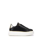 Tamer Tanca Kadın Suni Deri Siyah/Gold Sneakers & Spor Ayakkabı