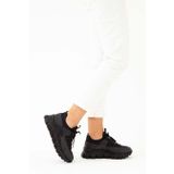 Tamer Tanca Kadın Suni Deri Siyah/Siyah Sneakers & Spor Ayakkabı