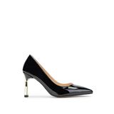 Tamer Tanca Kadın Vegan Siyah Rugan/gold Stiletto Ayakkabı 886 1988 Bn Ayk SK23/24 Syh Rgn/gold