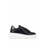 Tamer Tanca Kadın Vegan Siyah Sneakers & Spor Ayakkabı 1009 116 BN AYK Y25 SYH CILT/ANT