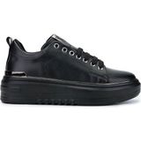 Tamer Tanca Kadın Vegan Siyah Sneakers & Spor Ayakkabı 817 08-2 Bn Ayk SK24-25 Sıyah Cılt