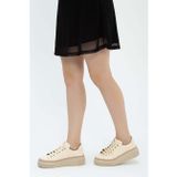 Tamer Tanca Lacivert Kadın Deri Sneaker 937 5022-09 BN AYK Y23