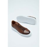 Tamer Tanca Siyah Erkek Deri Sneaker 04 2501 ERK AYK Y23