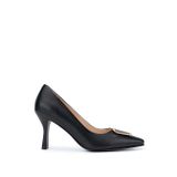 Tamer Tanca Siyah Kadın Deri Stiletto 1055 2389 BN AYK SK24-25