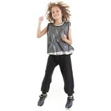 Tameris Kostüm Erkek Çocuk Gümüş Hip Hop Dans Kostümü - 23 Nisan Kıyafetleri - Siyah - 9 - 10 Yaş