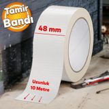 Tamir Onarim Tadilat Bandi 48 Mm X 10 Metre Cok Amacli Beyaz Takviye Bant Guclu Yapistirici