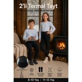TAMPAP 2’li Unisex Termal Tayt Çocuk Şardonlu Pamuk İçlik