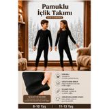 TAMPAP Unisex Şardonlu Pamuk Çocuk Termal İçlik Takım