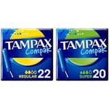 Tampax Aplikatörlü Tampon Normal 22 Adet & Tampax Aplikatörlü Tampon Super 20 Adet