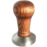 Tamper 58 mm Sert Ahşap Sap Espresso Tamperi Kahve Tamperi Barista Tamperi - Altın