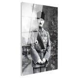 Tamperli Gerçek Cam Tablo Atatürk Madalyalı Mareşal Atatürk Tablosu Duvar Dekoru