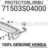 Tampon Bandı Civic Arka 1996-1998 Sol Sedan (Oem No:71503S04000)