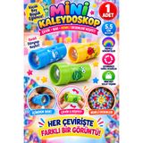 Tamsena Store 1 Adet Mini Kaleydoskop 5,5 cm Renkli Desenli Çocuk Oyuncağı Eğlenceli Görüntü Oyuncağı
