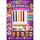 Tamsena Store 6'lı Palyaço Yüz Boyama Seti 6 Renk Kalemli Yüz ve Kostüm Makyaj Boyası