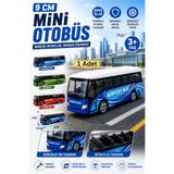 Tamsena Store 9 Cm Metal Mini Otobüs Oyuncak Şehir İçi Seyahat Temalı Koleksiyon Model Araç 3+ Yaş