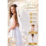 Tamsena Store Beyaz Tüylü Melek Kanadı Kostüm Aksesuarı 55x80 cm Yetişkin Parti Kanadı Doğum Günü Fotoğraf Çekim Kanadı
