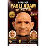 Tamsena Store Gerçekçi Yaşlı Adam Maskesi Lastikli Yetişkin Kostüm Parti Tiyatro Gösteri Maskesi