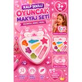 Tamsena Store Kalp Şekilli Oyuncak Makyaj Seti Çocuk Güzellik Seti Renkli Kız Çocuk Oyun Makyaj Seti Eğlenceli Oyuncak Seti