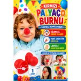 Tamsena Store Kırmızı Palyaço Burnu Lastikli Komik Parti Burun Kostüm Aksesuarı Çocuk Yetişkin Uyumlu