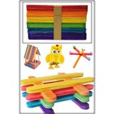 Tan Express Abeslang Dil Basma Çubuğu - Ağda Spatulası Renkli 50 Li 1,8x15 Cm