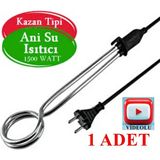 TAN EXPRESS Daldırmalı Su Isıtıcısı Kazan Tipi Elektrikli Su Isıtıcı 1500 Watt 1 Adet (Videolu)