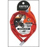 Tan Express Knitex Zincirli Motor-Bisiklet Kilidi 1.8X110 Cm Ktx-101 Kırmızı 1Adet
