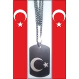 Tan Express Türk Bayrağı Asker Künyesi/Kolyesi