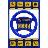 TAN EXPRESS Türkçe Sesli Müzikli Eğitici Çocuk Oyuncak Direksiyon 19X19 cm Mavi 1 Adet (Videolu)