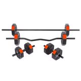 Tan Spor 30 KG Dambıl Ağırlık Full (Düz bar + Z bar ) Halter Set