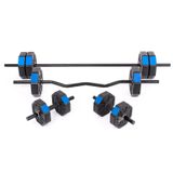 Tan Spor 40 KG Düz Barlı 150 CM + Z Barlı 120 CM Dambıl Ağırlık Halter Full Set