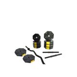 Tan Spor 50 Kg Z BARLI (120 cm) Dambıl - Dumbell - Ağırlık - Halter Ağırlık Seti SARI Kapaklı
