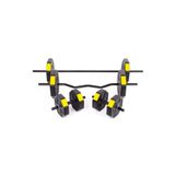 Tan Spor 60 Kg (150 cm) DÜZ BAR + Z BAR Dambıl Ağırlık Halter FULL SET Sarı Kapaklı