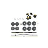 TAN SPOR Tanspor 40kg Dambıl Dumbell Ağırlık Halter Seti Kısa Bar + Z Bar Seti