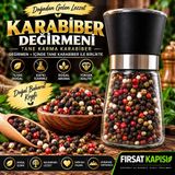 Tane100gr Karma Karabiberli Değirmen Ve Kullanıma Hazır Karabiber Öğütücü