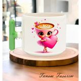 Tanem Bardak Kahve Çay Fincanı Hediye Sevgili Gün 013 - T Kulp Kupa - Yeşil