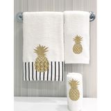 Tanem Home Ananas Desen Nakışlı tek parça 50X90 El / yüz Havlu %100 Pamuk - Renkli - 30 x 50 cm