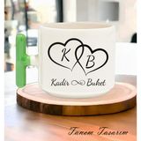 Tanem Kişiselleştirilebilir Bardak Kahve Çay Fincanı Hediye Sevgili Günü 021 - T Kulp Kupa - Yeşil