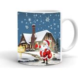 Tanem Yılbaşı Noel Baba Baskılı Seramik Beyaz Kupa