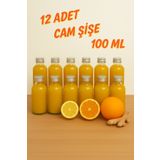 Tanemce 12 Adet Şeffaf Cam Shot Şişesi Sızdırmaz Gümüş Metal Kapaklı Kolonya Kavanoz Çok Amaçlı Şişe 100ml