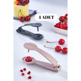 Tanemce 4 Adet Çekirdek Çıkarma Aparatı - Yeşil Siyah Zeytin, Vişne, Kiraz Çekirdeği Çıkar