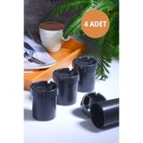 Tanemce 4 Adet Koku Yapmaz Çakmaklık Hazneli Siyah Plastik Küllük Oto Kül Tablası Kül Tabağı