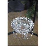 Tanemce Bubbles Yuvarlak Cam Kristal Lüks Küllük - Kül Tablası - Yuvarlak Kül Tabağı 13 Cm