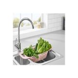 Tanemce Sürgülü Pratik Ayarlanabilir Lavabo Süzgeci, Ayarlı Süzgeç, Meyve Sebze Salata Yıkama Süzgeci Pembe