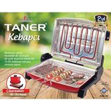 Taner Kebapçı Yeni Nesil Jumbo Boy Çifte Telli Elektrikli Izgara Çevirmesi Kolay Kapaklı Barbekü - Siyah