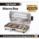 Taner Mangalcı Macro Boy Elektrikli Izgara Mangal Barbekü 1300W 45X27CM