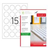 Tanex 100 Yaprak 0.50 mm Laser Copy Inkjet Yuvarlak Lazer Etiket